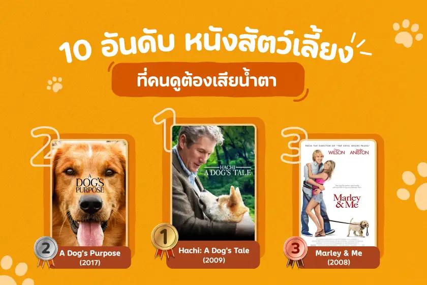 10 อันดับหนังสัตว์เลี้ยงที่คนดูต้องเสียน้ำตา เกียมทิชชูด่วน!